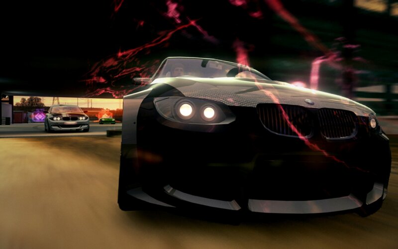 racing car at night