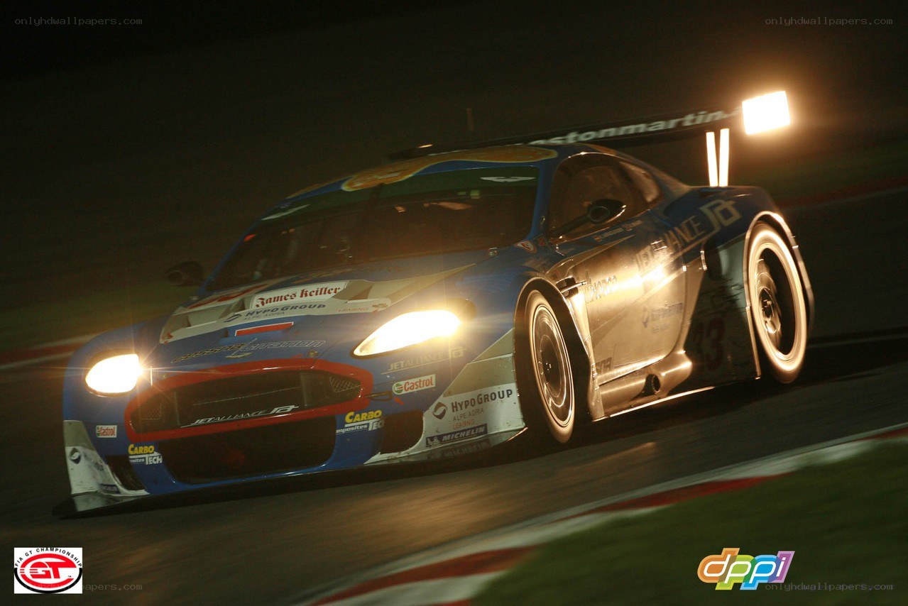 racing car at night