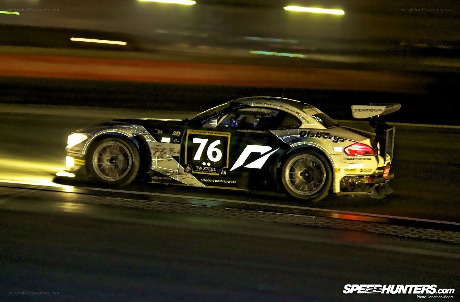 racing car at night