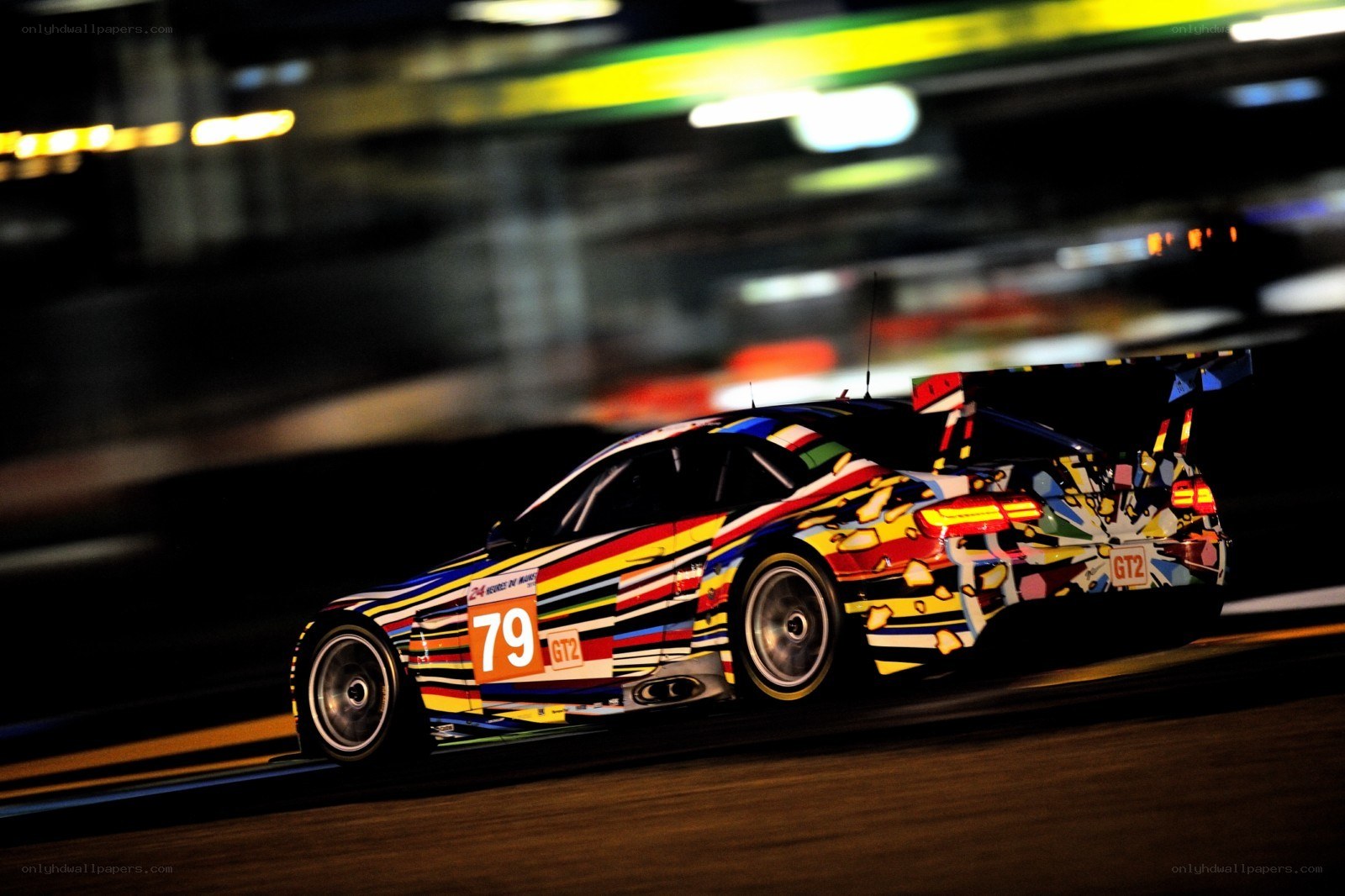 racing car at night
