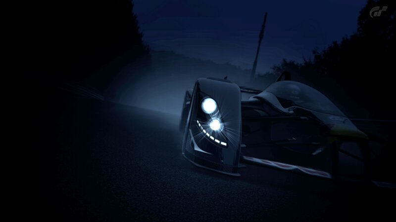 racing car at night