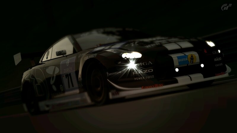 racing car at night