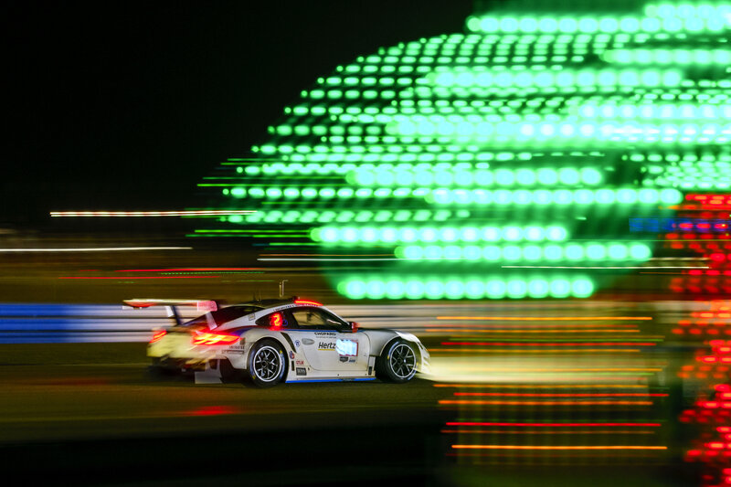 Racing Car at Night — Green