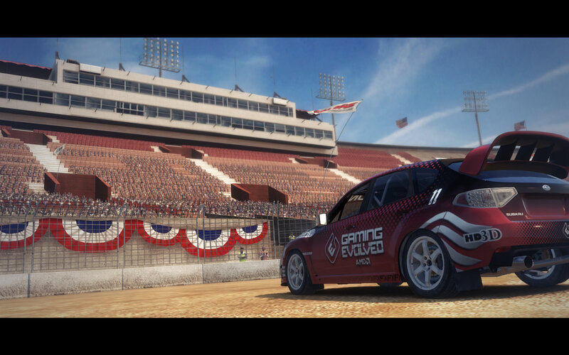 racing car at stadium
