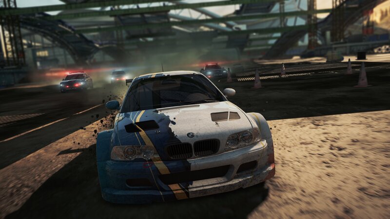 racing car chase scene