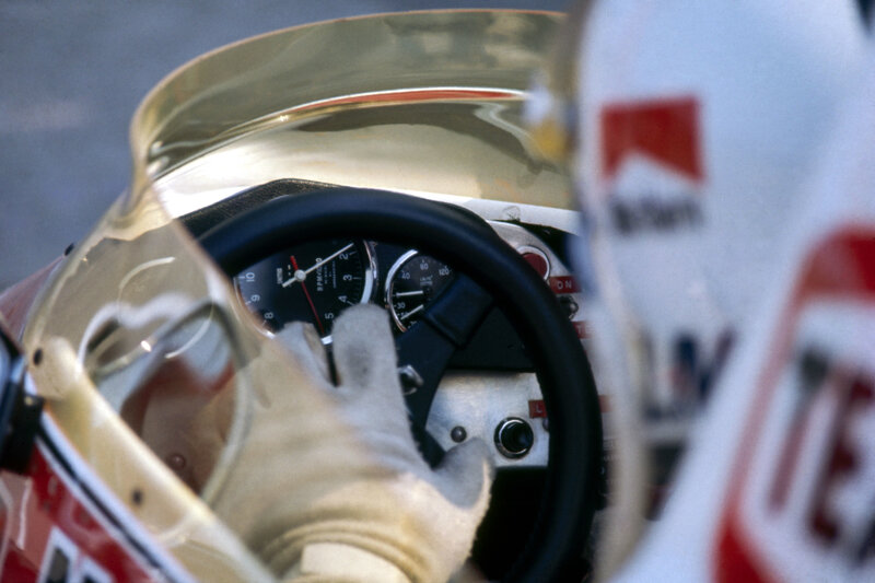 racing car cockpit view