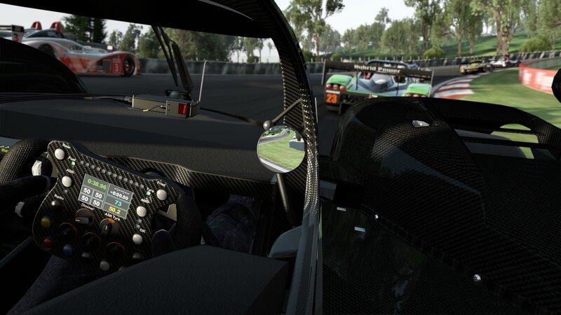 racing car cockpit view