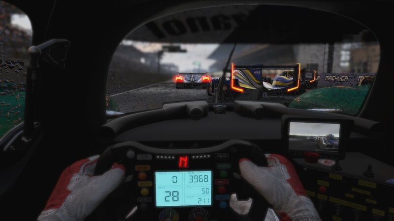 Racing Car Cockpit View — Black, Intense