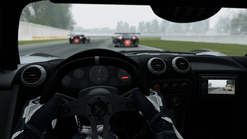 Racing Car Cockpit View — Black