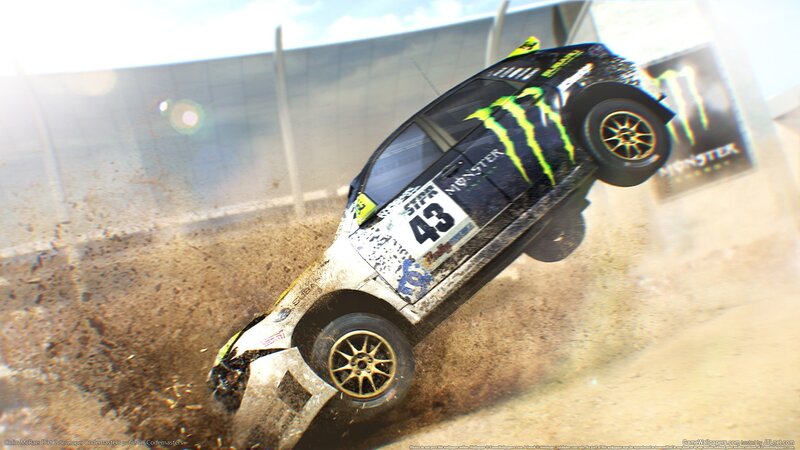 racing car crash in dirt