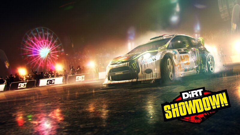 Racing Car Drifting — Black, Dramatic, Night