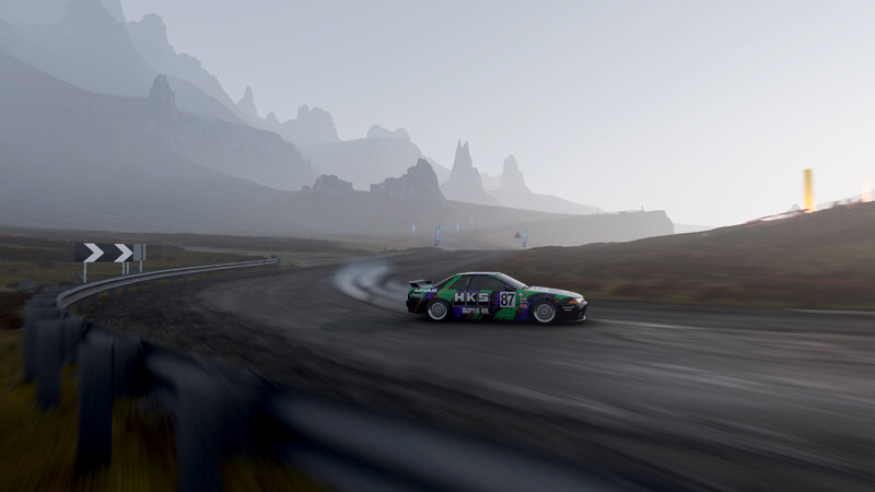 Racing Car Drifting — Green, Dynamic