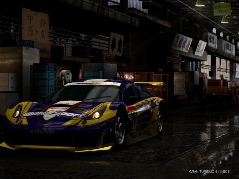 racing car in a market