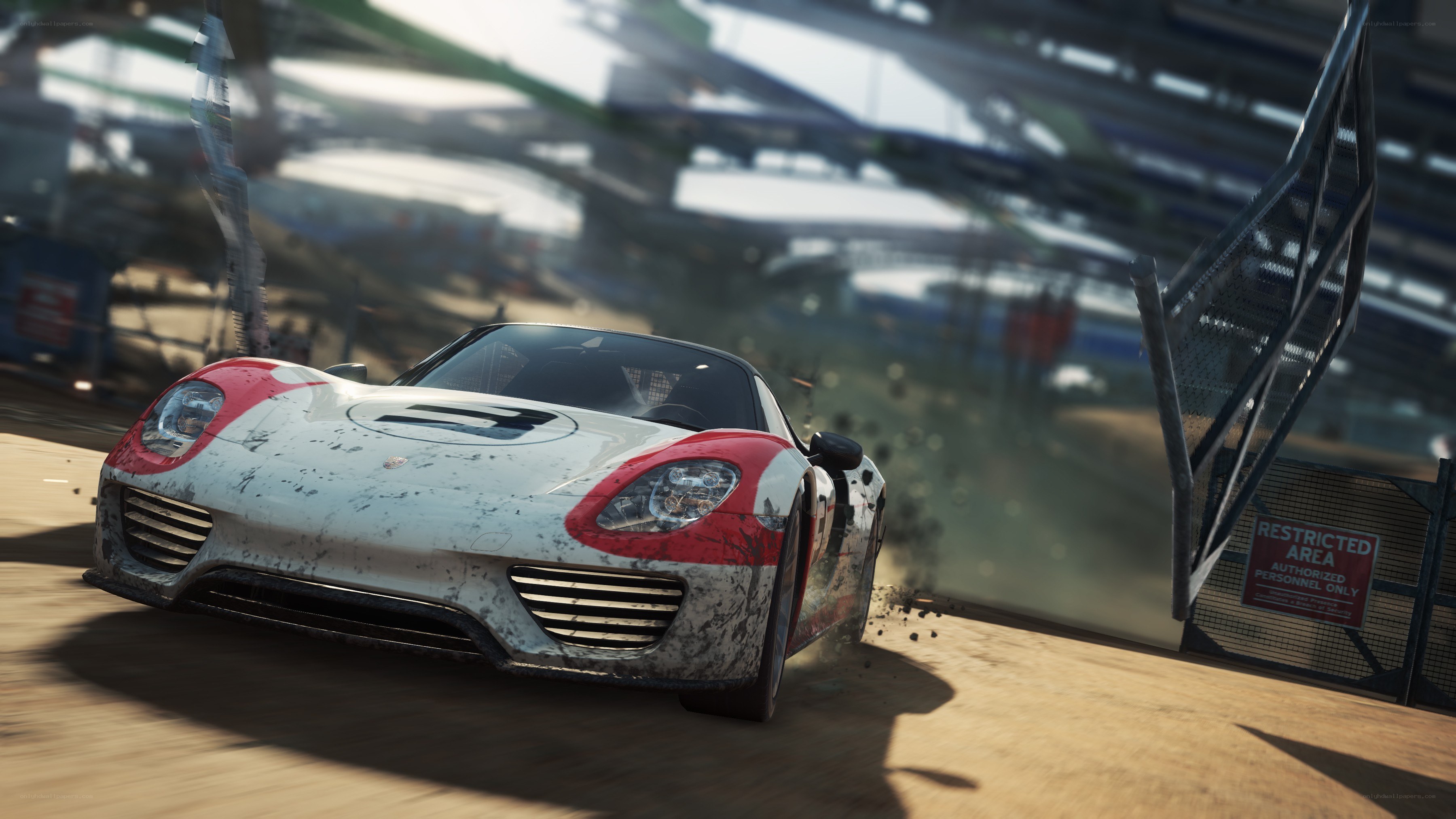 racing car in action