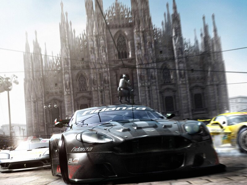 Racing Car in City — Black