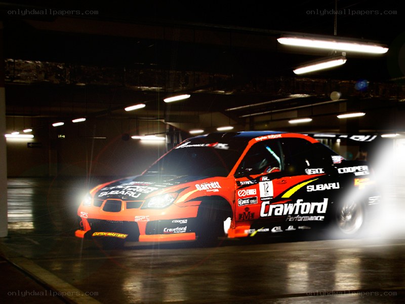racing car in garage