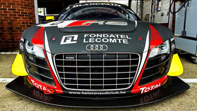 Racing Car in Garage — Black