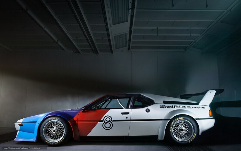 Racing Car in Garage — White, Dramatic