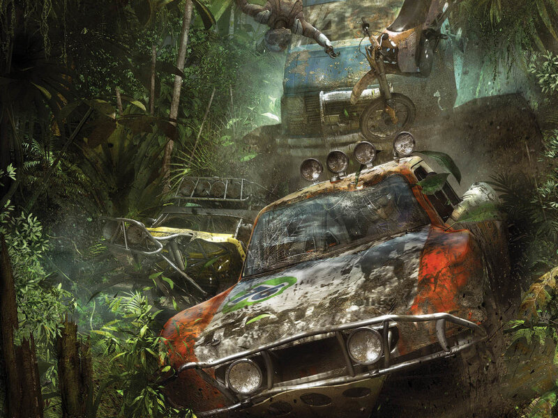 Racing Car in Jungle