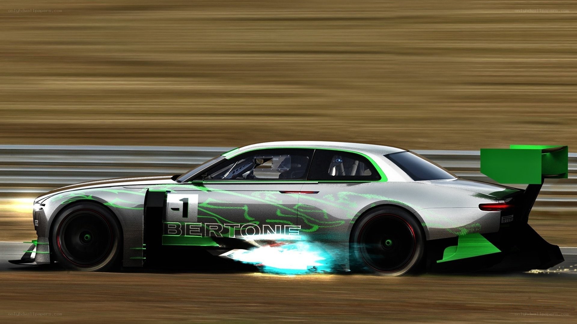 racing car in motion