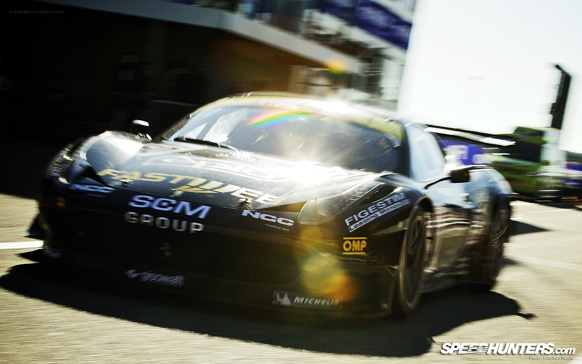racing car in motion