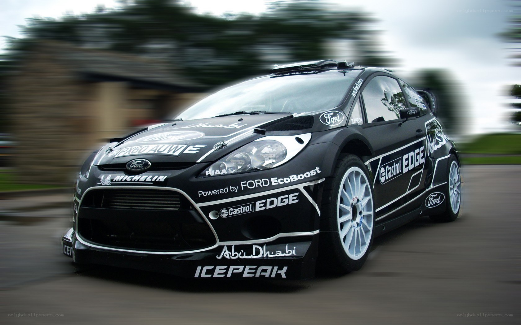 racing car in motion
