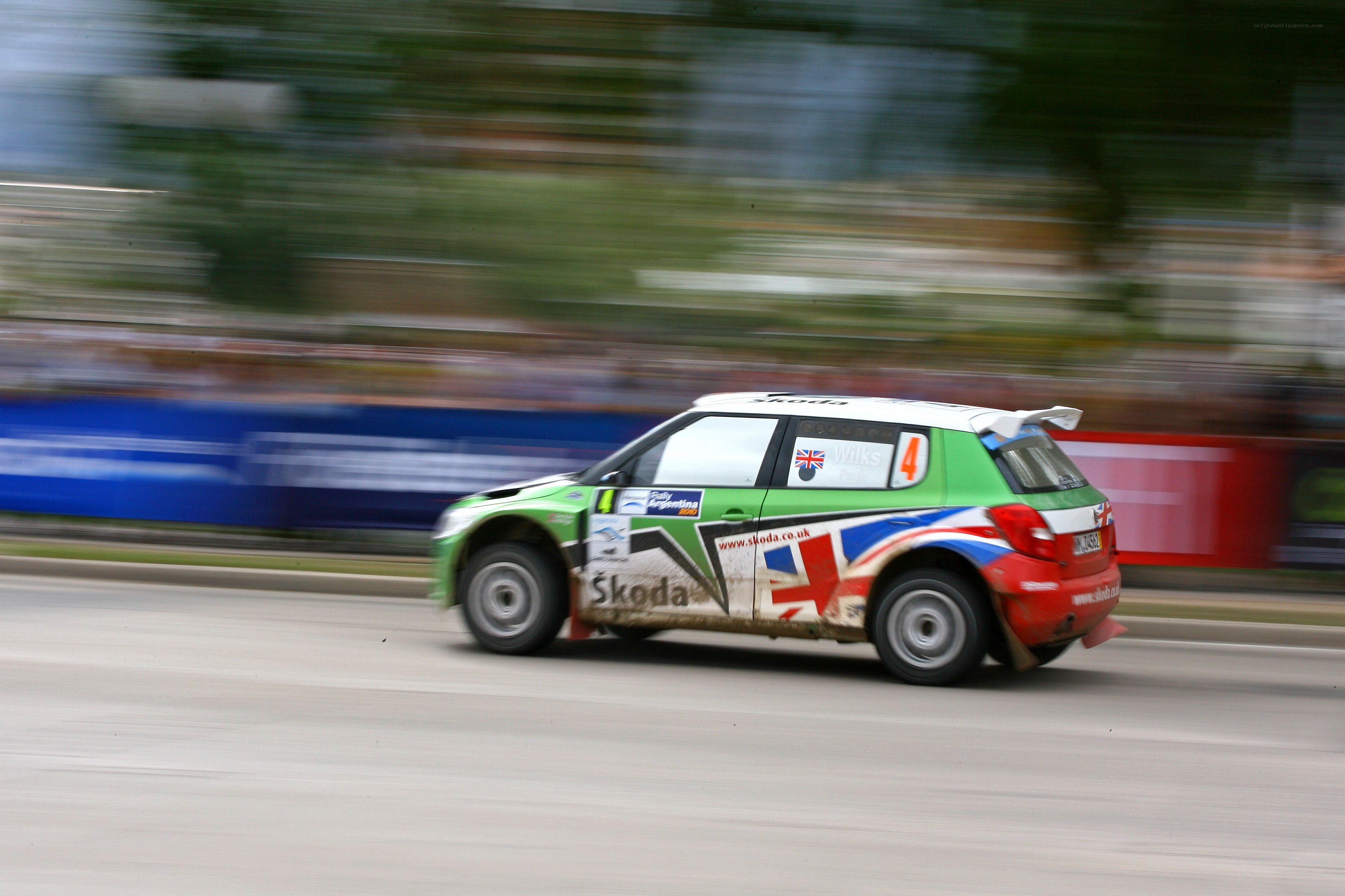 racing car in motion