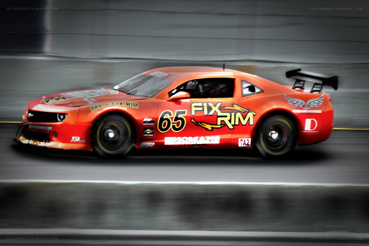 racing car in motion