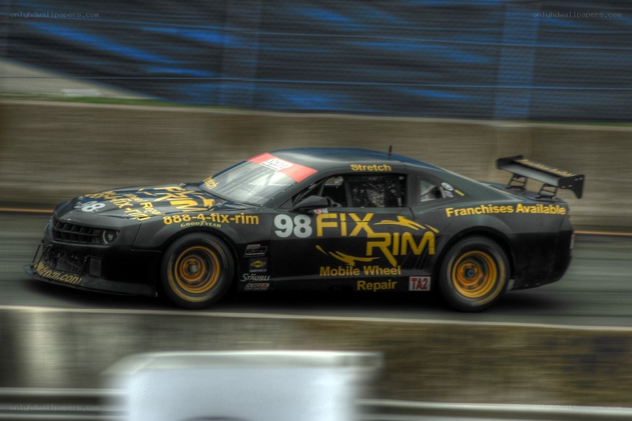 racing car in motion