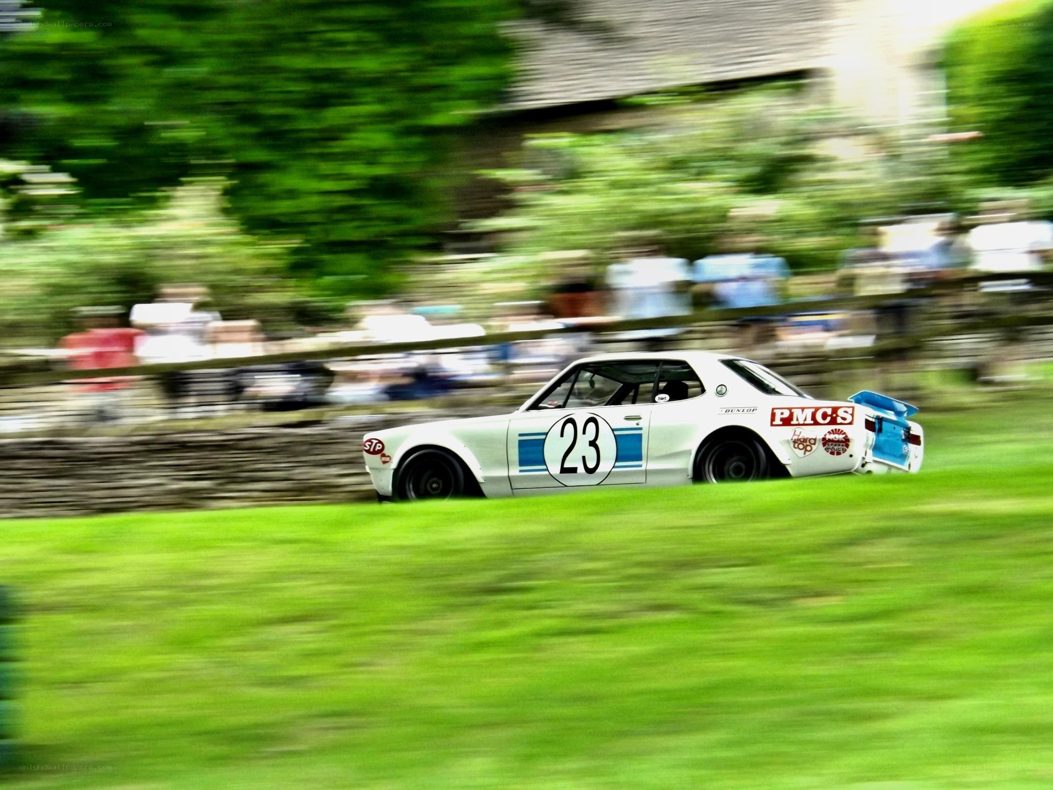racing car in motion