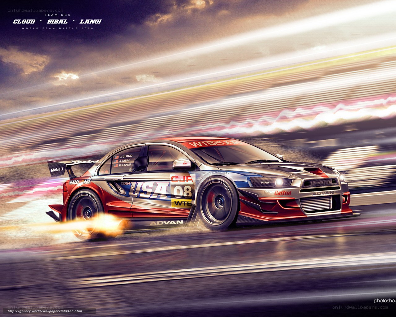 racing car in motion