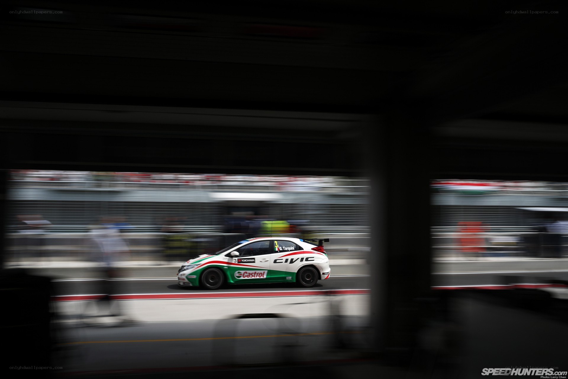 racing car in motion