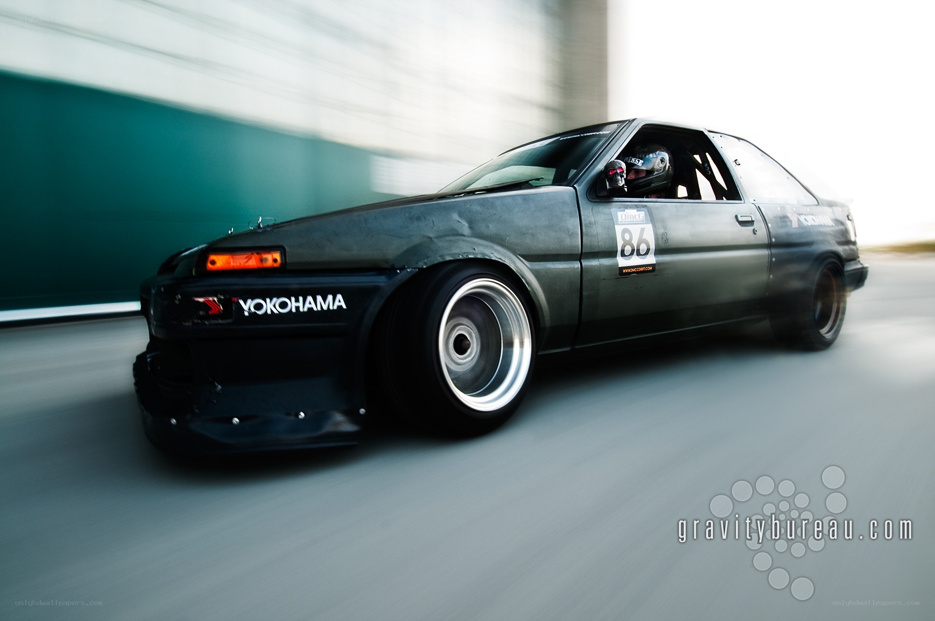 racing car in motion