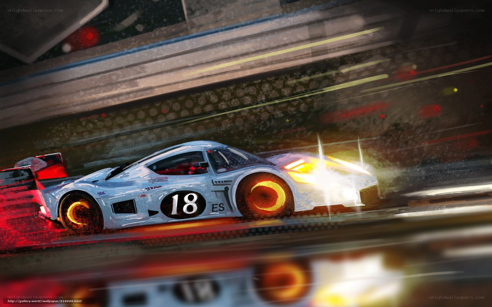 racing car in motion