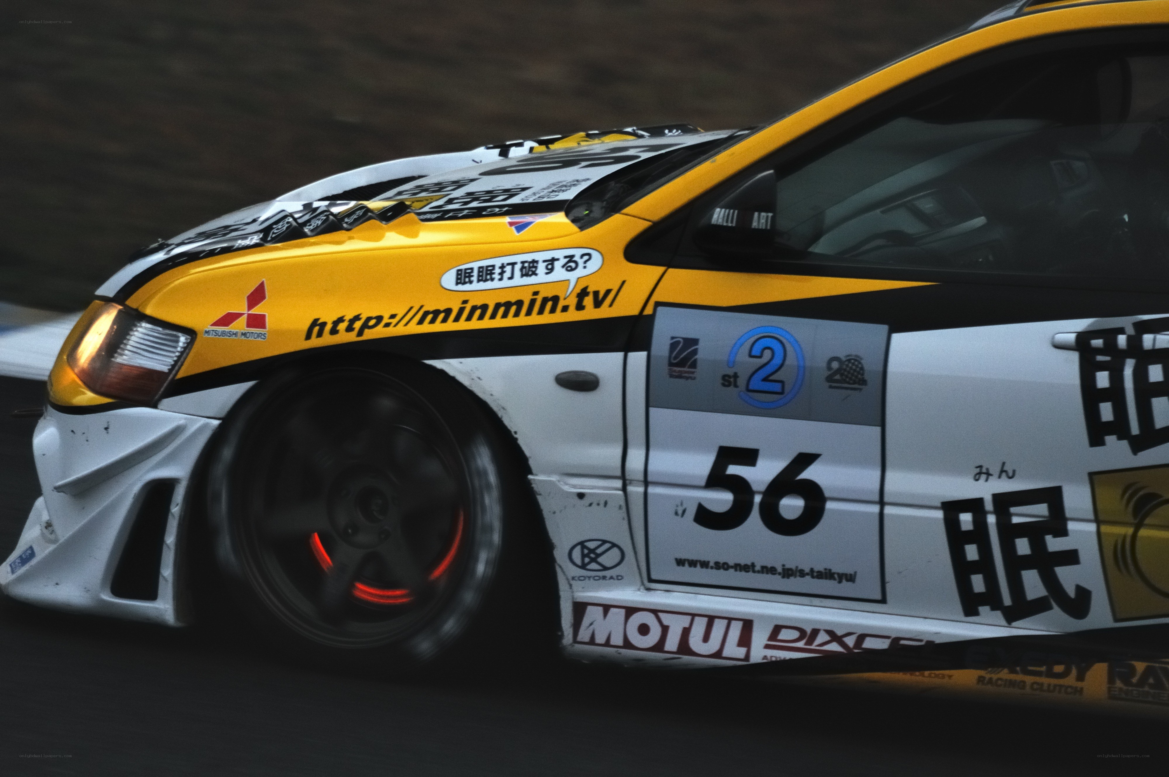 racing car in motion