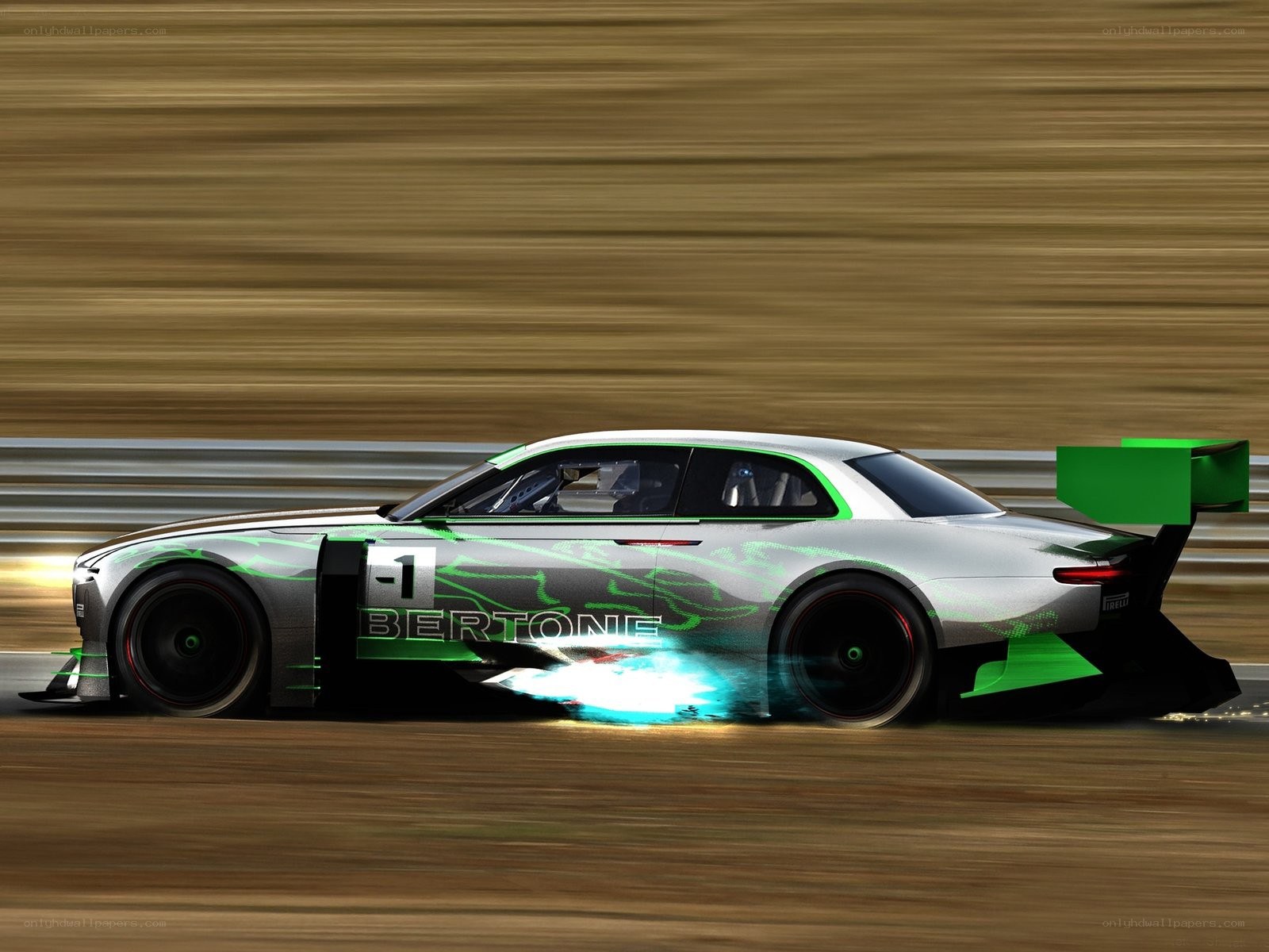 racing car in motion