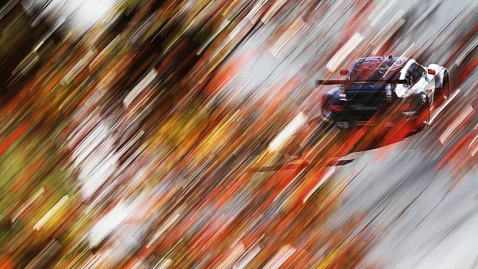 racing car in motion blur