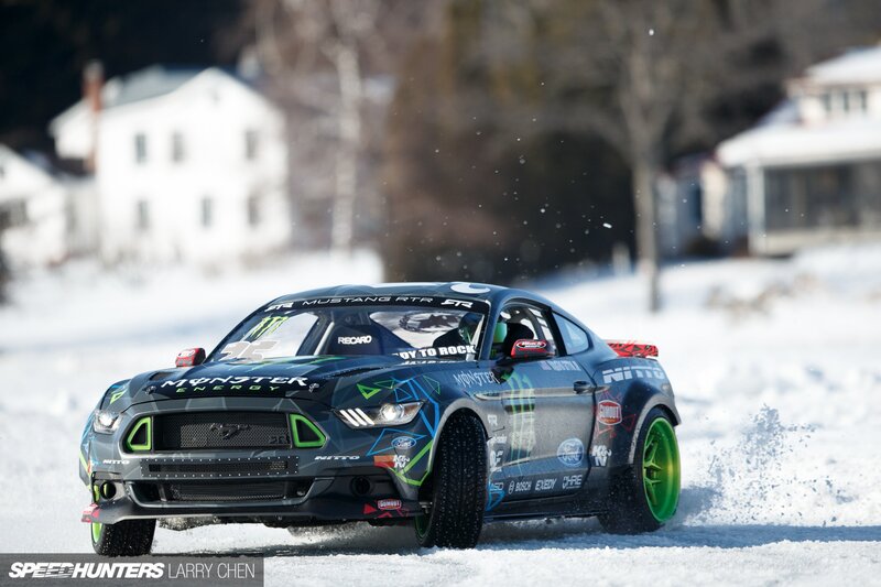 Racing Car in Snow