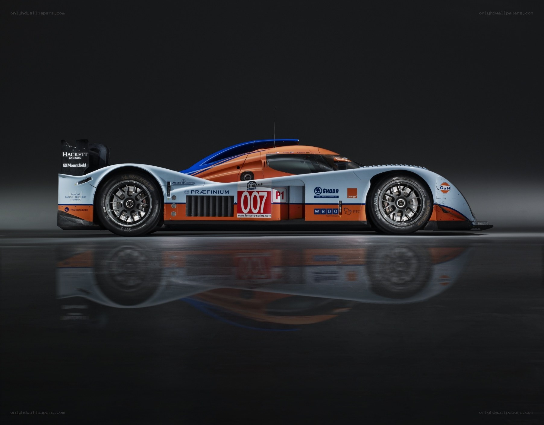 racing car in studio