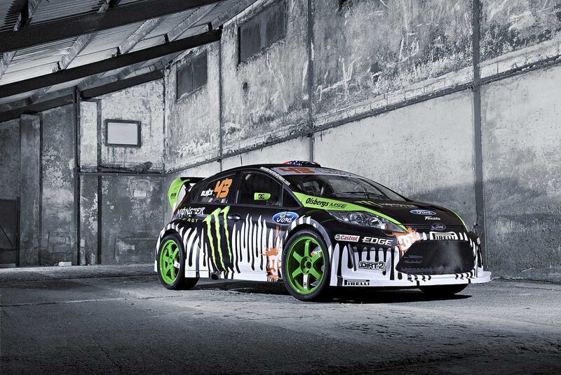 Racing Car in Warehouse — Black, Dramatic