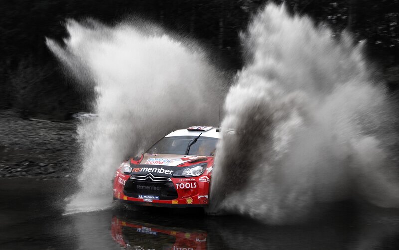 Racing Car in Water