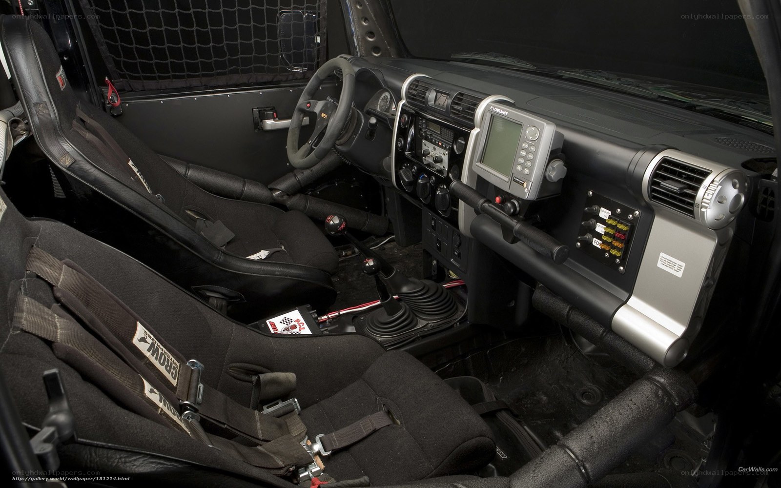 racing car interior cockpit