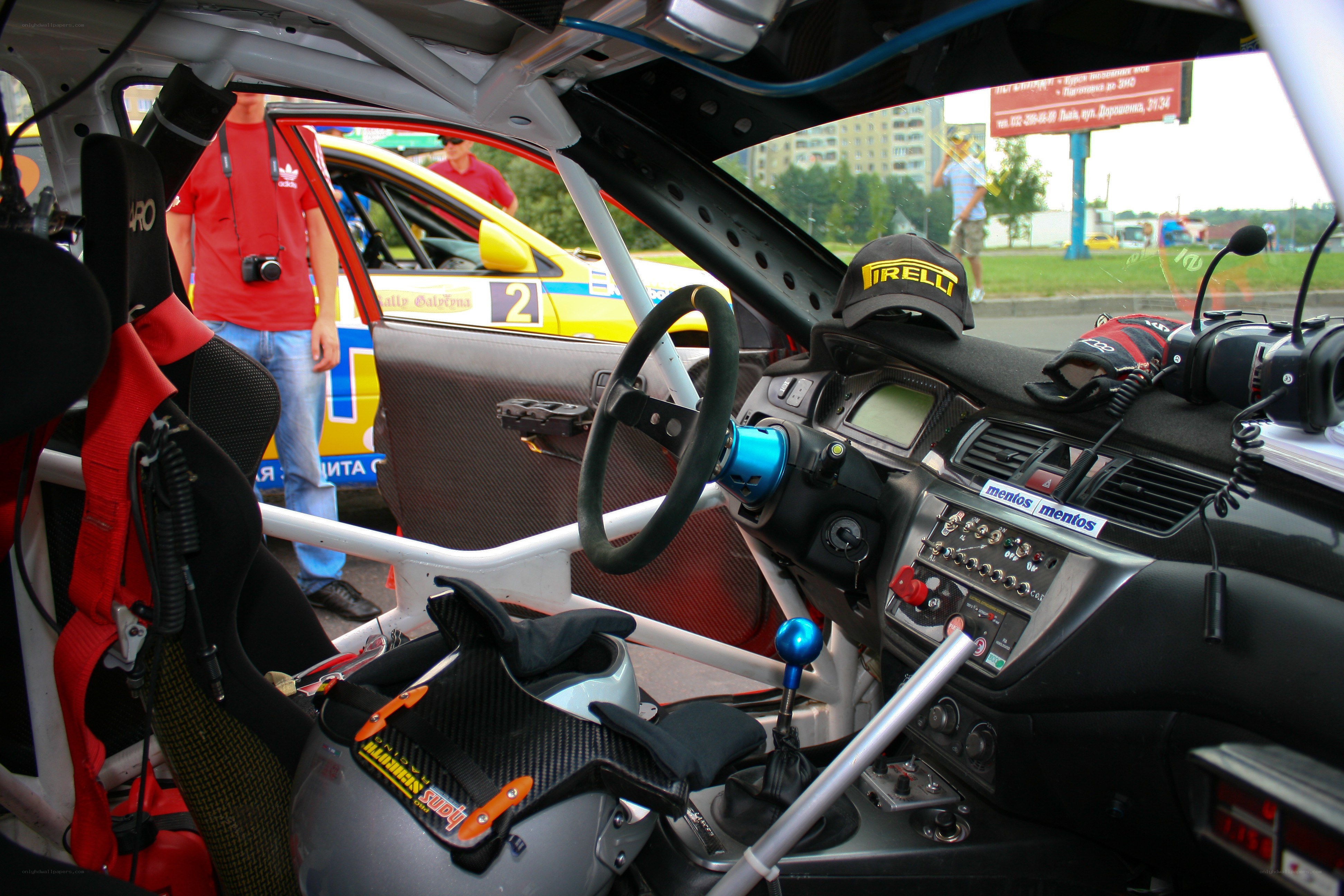 racing car interior view
