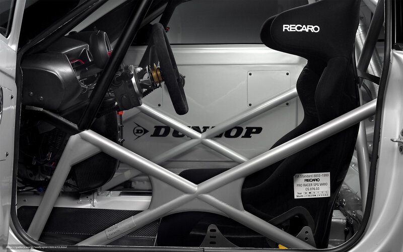 racing car interior with roll cage