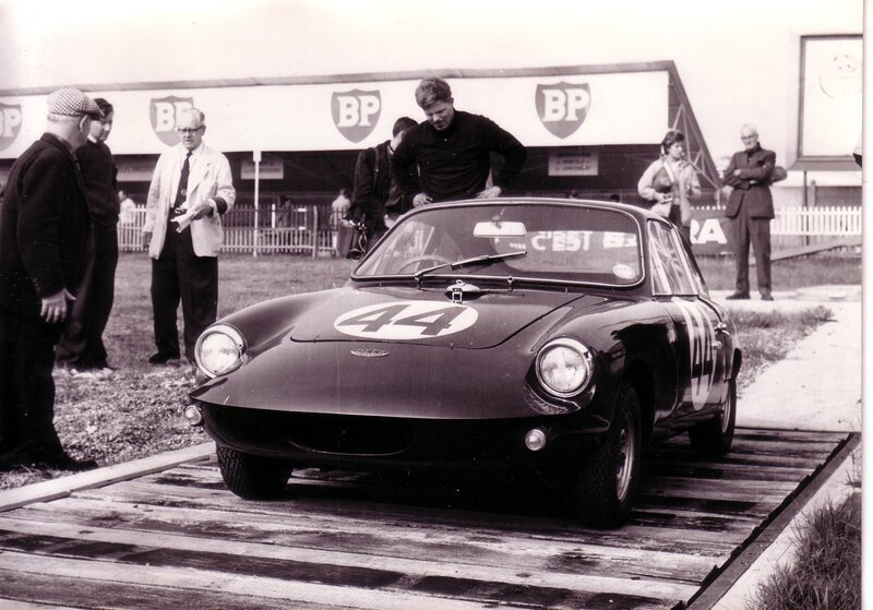 Racing car on a ramp