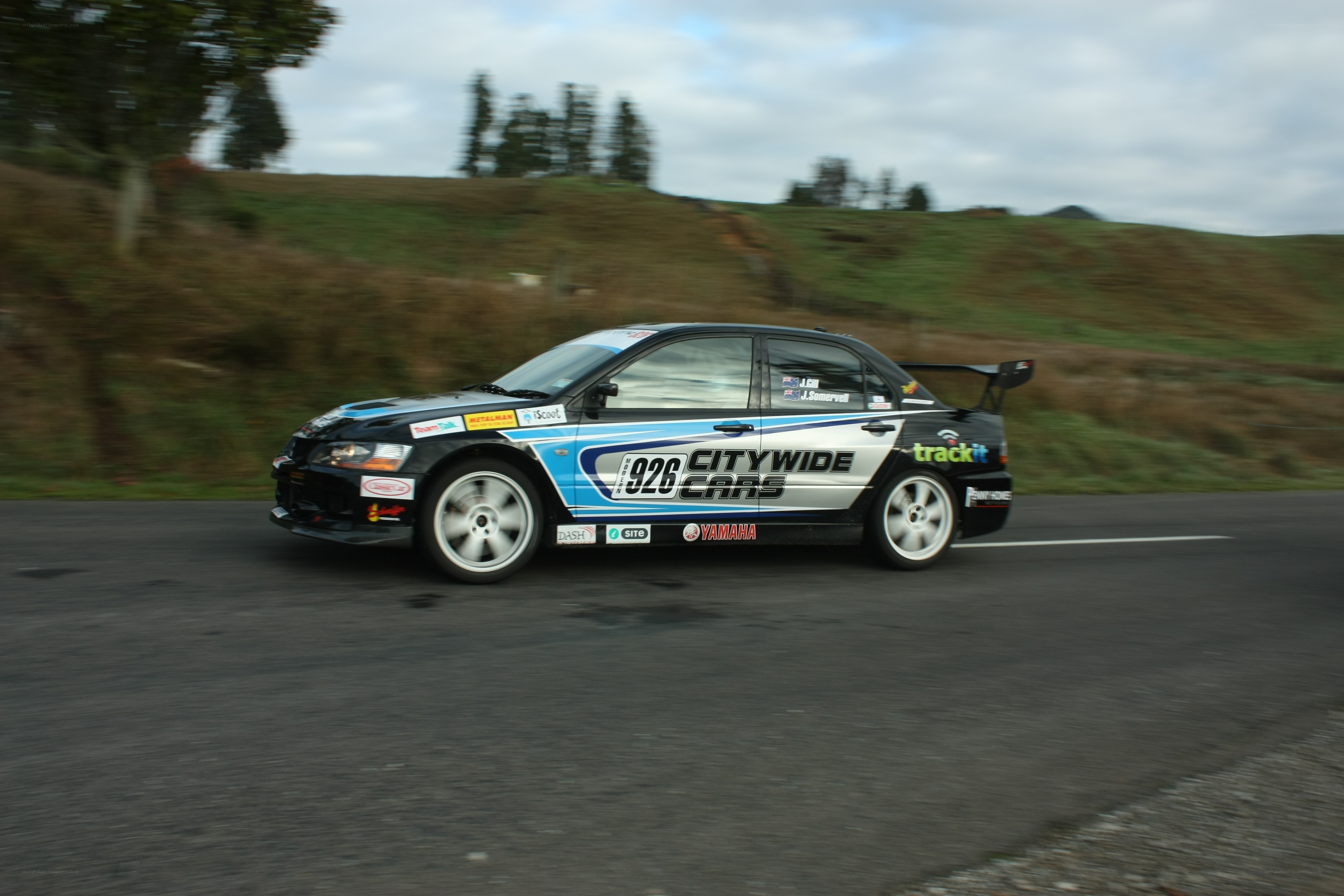 racing car on a road