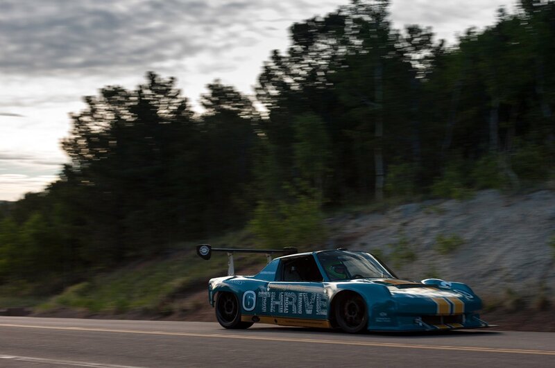 racing car on a road