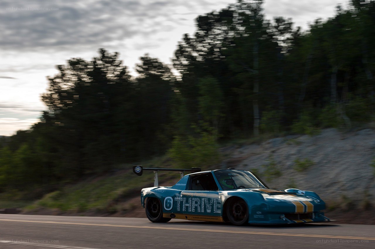 racing car on a road