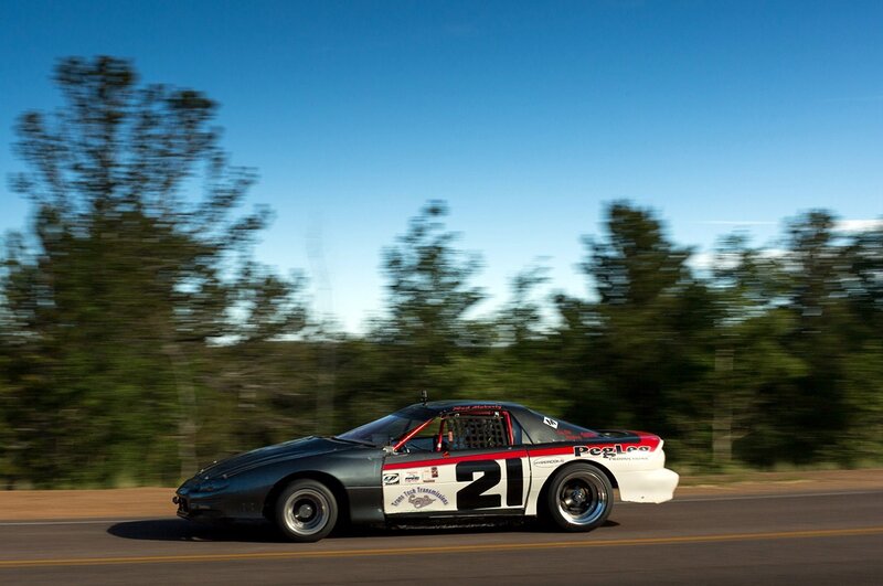 racing car on a road