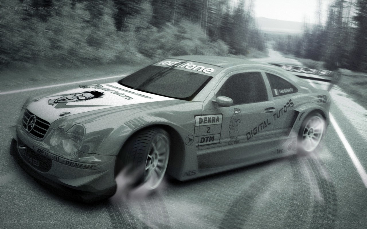 racing car on a road